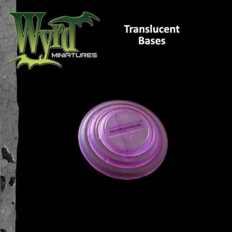 PURPLE TRANSLUCENT 40MM BASES (5PK)