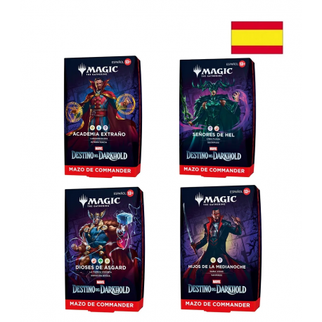Magic: The Gathering | Marvel Darkhold Destiny Commander Display (4 packs) (Spanish) by Wizards