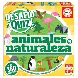 Juego de mesa educativo Desafío Quiz - Animales y Naturaleza de Educa