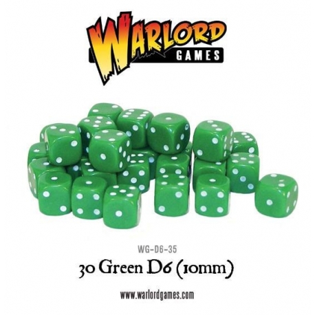 Spot Dice 10mm - Green D6 (30)