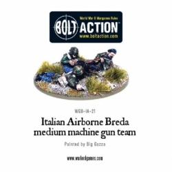 Italian Airborne Breda Medium Machine Gun Team