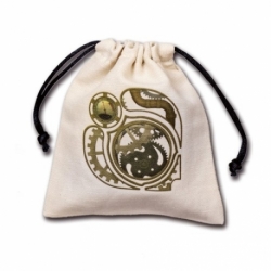Steampunk Beige & Multicolor Dice Bag
