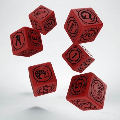 QW DADOS BATTLETECH HOUSE KURITA D6 SET (6)