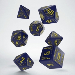 GALACTIC NAVY & YELLOW DICE SET (7)