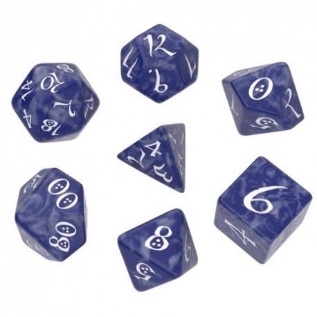 Qw Dados Classic Rpg Cobalt & White Set (7)