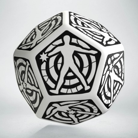 Qw Dado D12 Hit Location Die White /Black