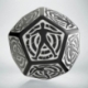 Qw Dado D12 Hit Location Die Beige & Black
