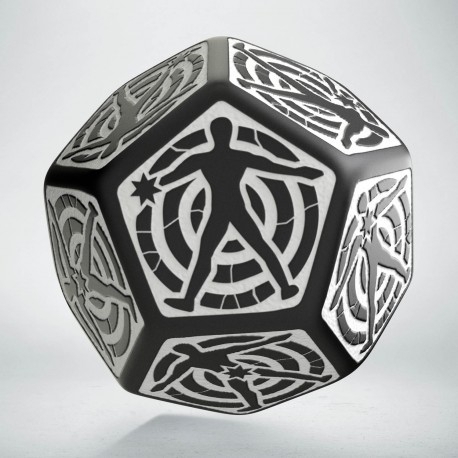 Qw Dado D12 Hit Location Die Beige & Black