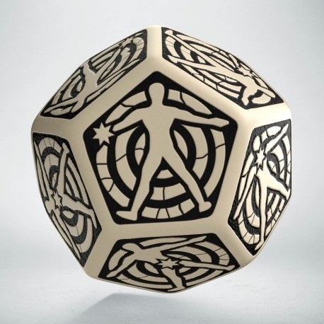 Qw Dado D12 Hit Location Die Beige & Black