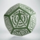 Qw Dado D12 Hit Location Die Green & White