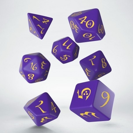 Qw Dados Classic Rpg Purple & Yellow Set (7)