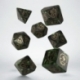 QW DRAGON DICE SET GREEN & GOLD (7)