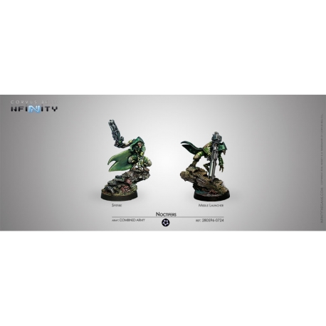 Pack of two miniatures Noctifers (Spitfire / Missile Launcher) of the Infinity table game by Corvus Belli reference 280693-0739