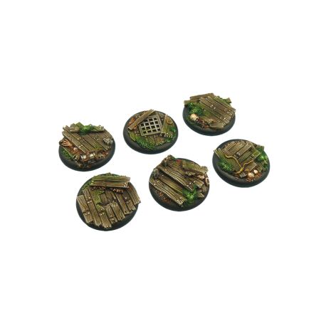 Wood Bases, WRound 40mm (2)