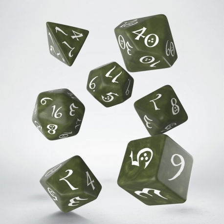 QW DADOS CLASSIC RPG OLIVA Y BLANCO (7)