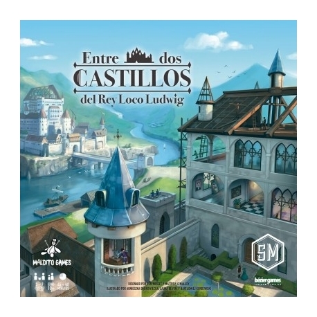 Table game Entre dos Castillos del Rey Loco Ludwig from the company Maldito Games