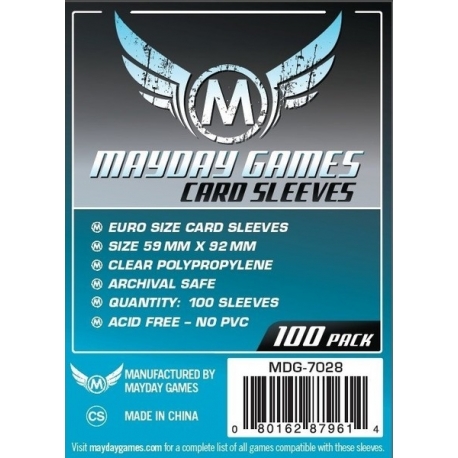 [7028] Euro Card Sleeve (Pack of 100) -59 MM X 92 MM
