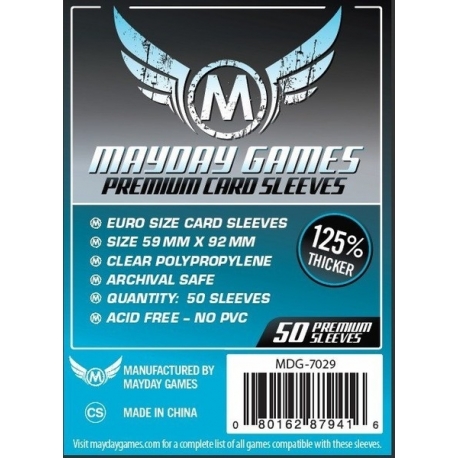 [7029] Premium Euro Card Sleeve (125% thicker) (Pack of 50)&nbsp; -59 MM X 92 MM