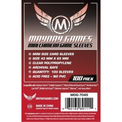 [7045] Mini Chimera Game Sleeves 43 X 65 MM (100 Pack) (Red)