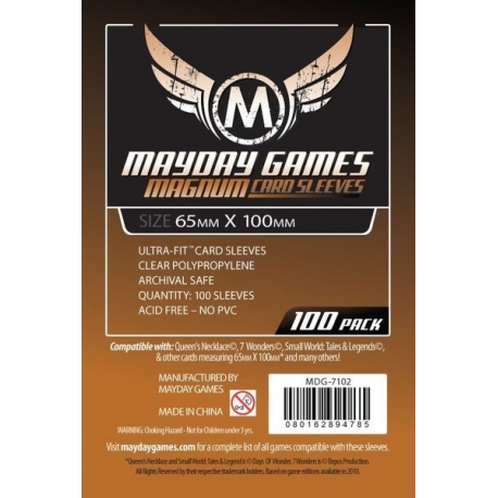 [7102] Magnum Copper Sleeve: 65 MM X 100 MM Card Sized -"7 Wonders"