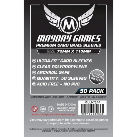 [7144] Premium Magnum Silver Sleeve: 70 X 110 MM Sized -"Lost Cities" (pack of 50)