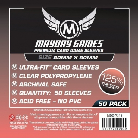 [7145] Premium Medium Square Card Sleeves (80 X 80 MM) (pack of 50)