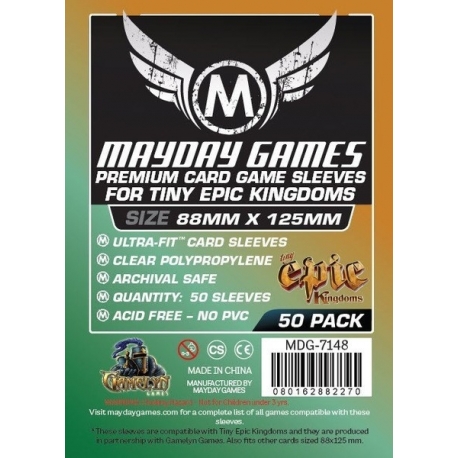 [7148] Premium Custom Tiny Epic Kingdoms Sleeves (88 X 125 MM) (pack of 50)