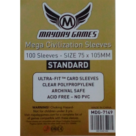 [7149] Standard Mega Civilization Sleeves (75 x 105 MM)