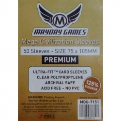 [7151] Premium Mega Civilization Sleeves 75x105mm pack of 50