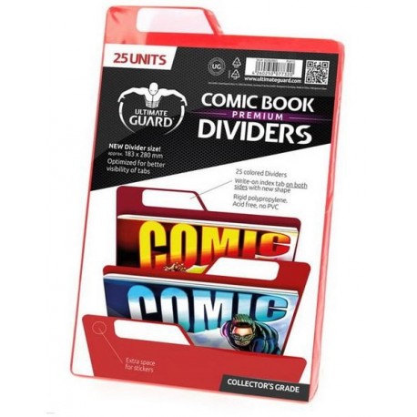 COMIC BOOK DIVIDERS - PREMIUM - RED