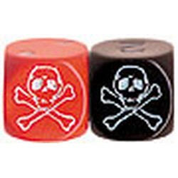BAG OF 6 PIRATE DICE POINTS 16 mm.