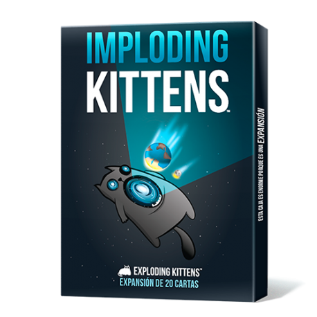 Imploding kittens es la primera expansión para el juego de cartas súper divertido Exploding Kittens de Asmodee