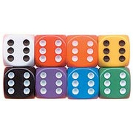 1 DICE 6 SIDES OPAQUE POINTS 36 mm.
