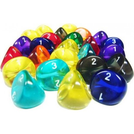 Bolsa 25 Dados 3 Caras Gema