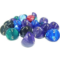 Bolsa 25 Dados 3 Caras Perla