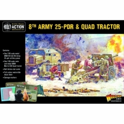 8Th Army 25 Pounder Light Artillery Quead And Limber