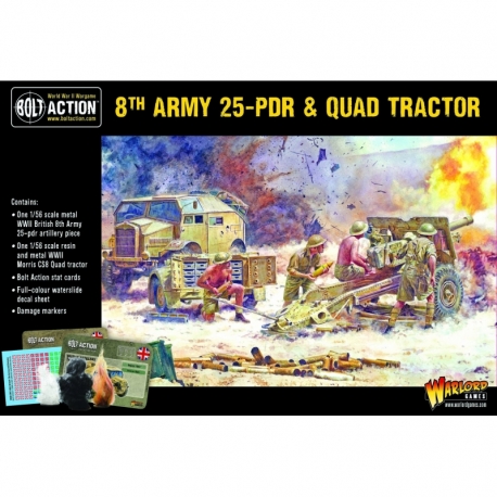 8Th Army 25 Pounder Light Artillery Quead And Limber