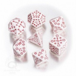 Qw Dados Set Japon Kanji Rojo Y Blanco (7)