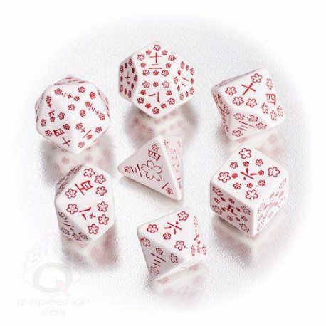 Qw Dados Set Japon Kanji Rojo Y Blanco (7)