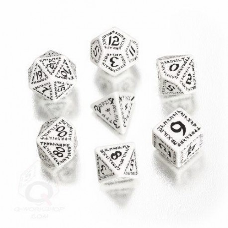 Qw Dados Set Runic Blanco (7)