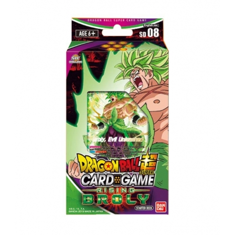 JUEGO DE CARTAS DRAGON BALL TCG MAZOS BROLY (6) (INGLÉS) DE BANDAI