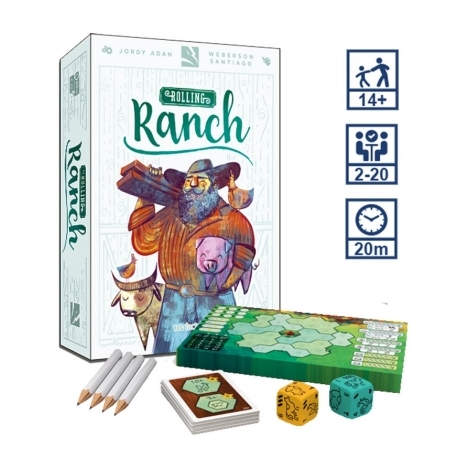 Rolling Ranch es un juego de mesa de estilo roll and write de TCG Factory con EAN 843657239006