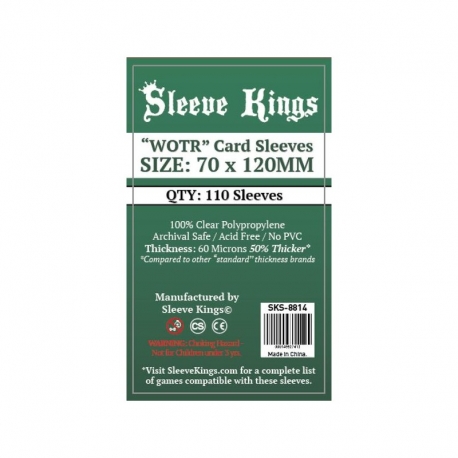 Fundas Sleeve Knigs WOTR 70x120mm para cartas