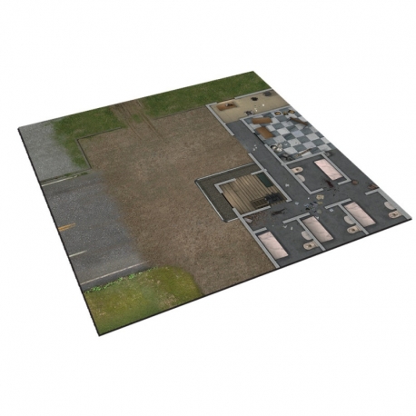 Deluxe playmat W3 from the miniature game The Walking Dead All out War