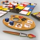 Mondrian card game from Tranjis Games