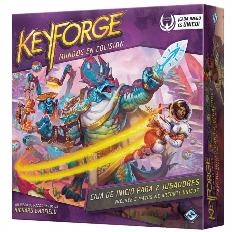 Card game Keyforge Colliding Worlds Starter box for 2 players from Fantasy Flight Games