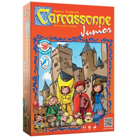 Juego de mesa Carcassonne Junior para niños. Juego de estrategia y habilidad