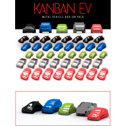 Pack de Coches Metálicos para juego de mesa Kanban EV de Maldito Games