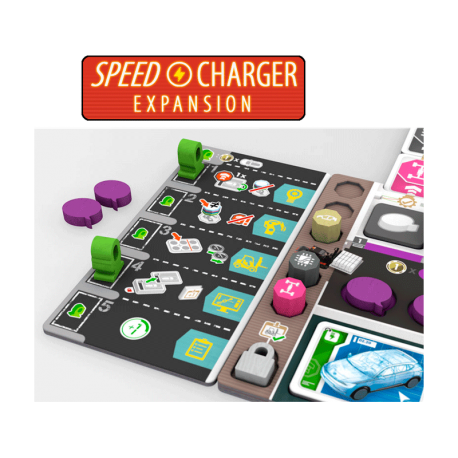 Expansión SpeedCharger para juego de mesa Kanban EV de Maldito Games