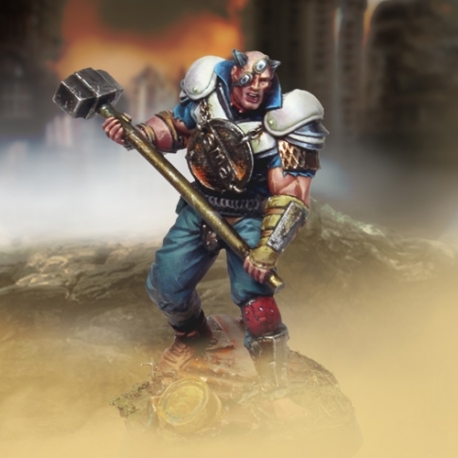 Brute (metallic armour and heavy mace)